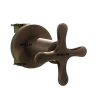 Registro Ducha Cruceta Vintage  Bronce antiguo