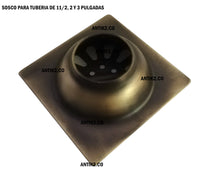 Rejilla Piso Vector Bronce Antiguo Cuadrada  10x10cm|