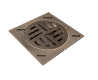 Rejilla Piso Vector Bronce Antiguo Cuadrada  10x10cm|