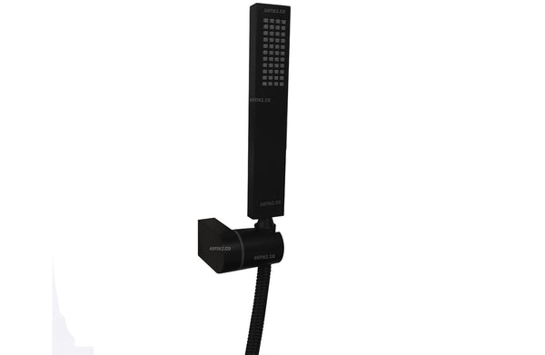 Ducha De Mano Rectangular Negro