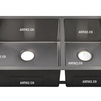 Lavaplatos Doble Poceta Acero Inoxidable Mate  304 78 x 45 cm