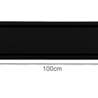 Rejilla piso  rectangular  100cm negra con tapa para recubrimiento