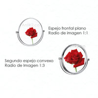 Espejo Aumento 1x-3x Niquel Brillante