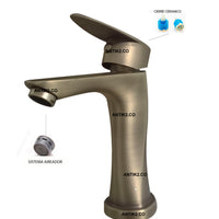 Grifería lavamanos Slim Bronce Antiguo (Agua fría)