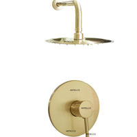 Mezclador Monomando Dorado +  Ducha 20cm