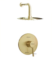 Mezclador Monomando Dorado +  Ducha 20cm