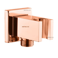 Soporte Para teleducha Oro Rosa  Con Conexion a 1/2 Pulgada