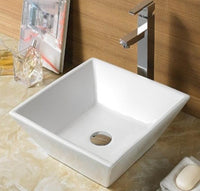 Lavamanos   Cuadrado   Blanco  41 x  41 cm + Desague Push
