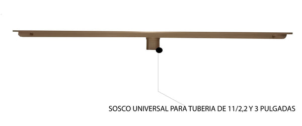 Rejilla Piso Invisible Dorado cepillado  10cm x 60cm