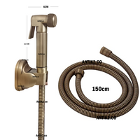 Mezclador Monomando Bronce Antiguo + Ducha a techo 30cm