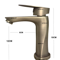 Grifería lavamanos Slim Bronce Antiguo (Agua fría)